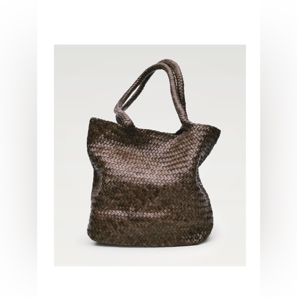NWT - Massimo Dutti Braided Nappa Leather Tote Bag - Picture 10 of 11